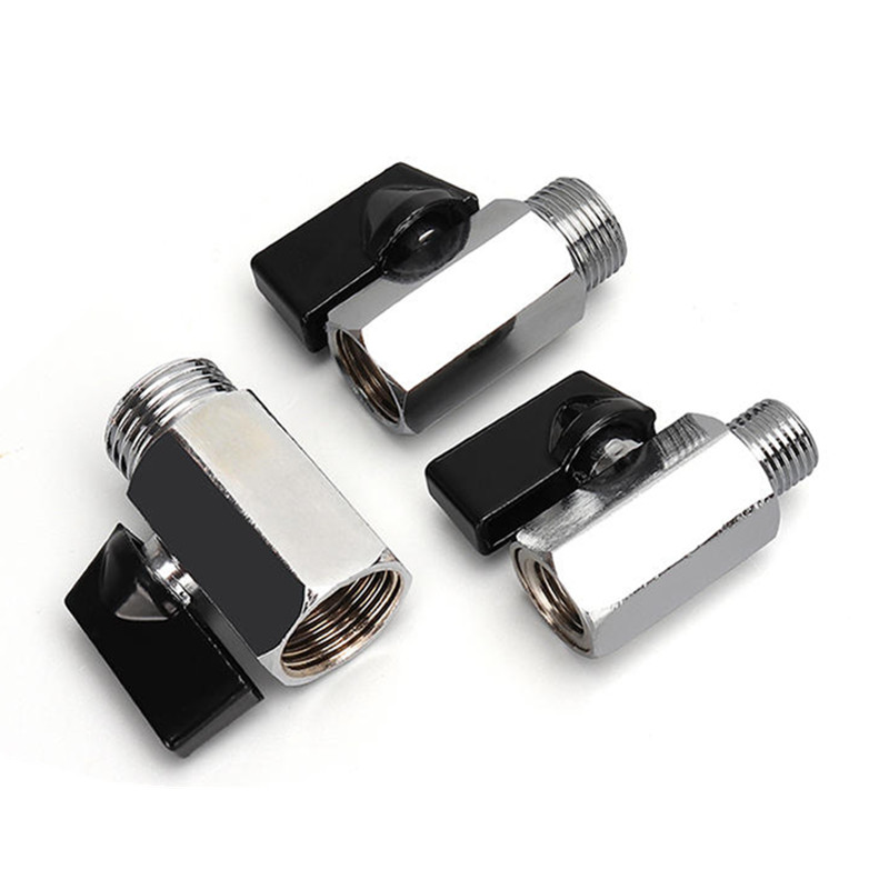 Mosiężny mini zawór kulowy z aluminiową rączką