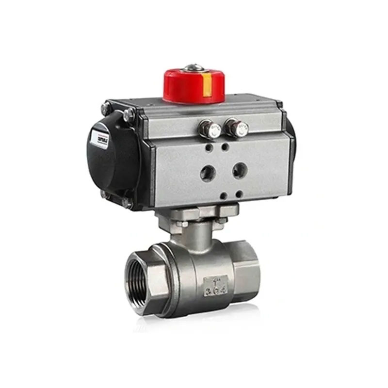 Stainless Steel Threaded 2-PC Pneumatic Ball Valve
